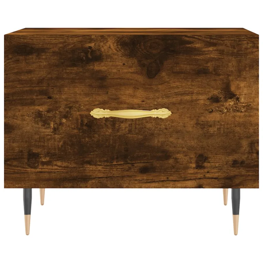 Table basse Chêne fumé 50x50x40 cm Bois d'ingénierie - 5