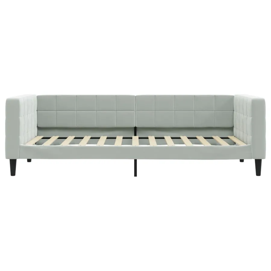 Lit de jour avec gigogne sans matelas gris clair 100x200 cm - 7
