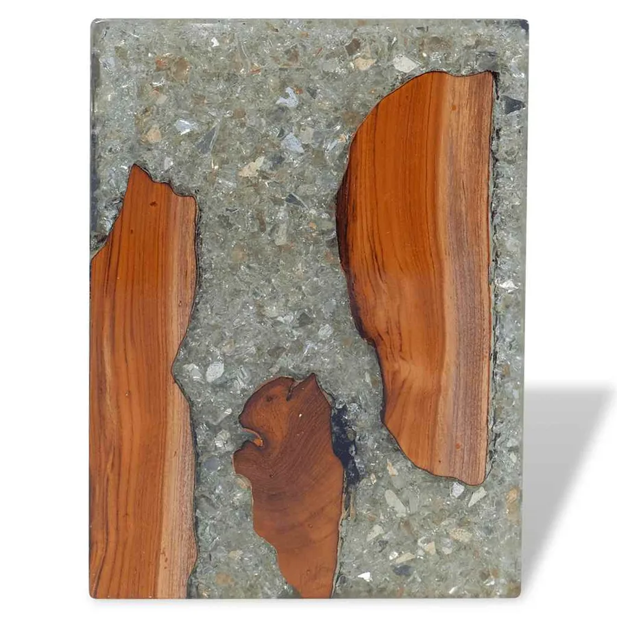 Tabouret Bois de teck massif et résine - 11