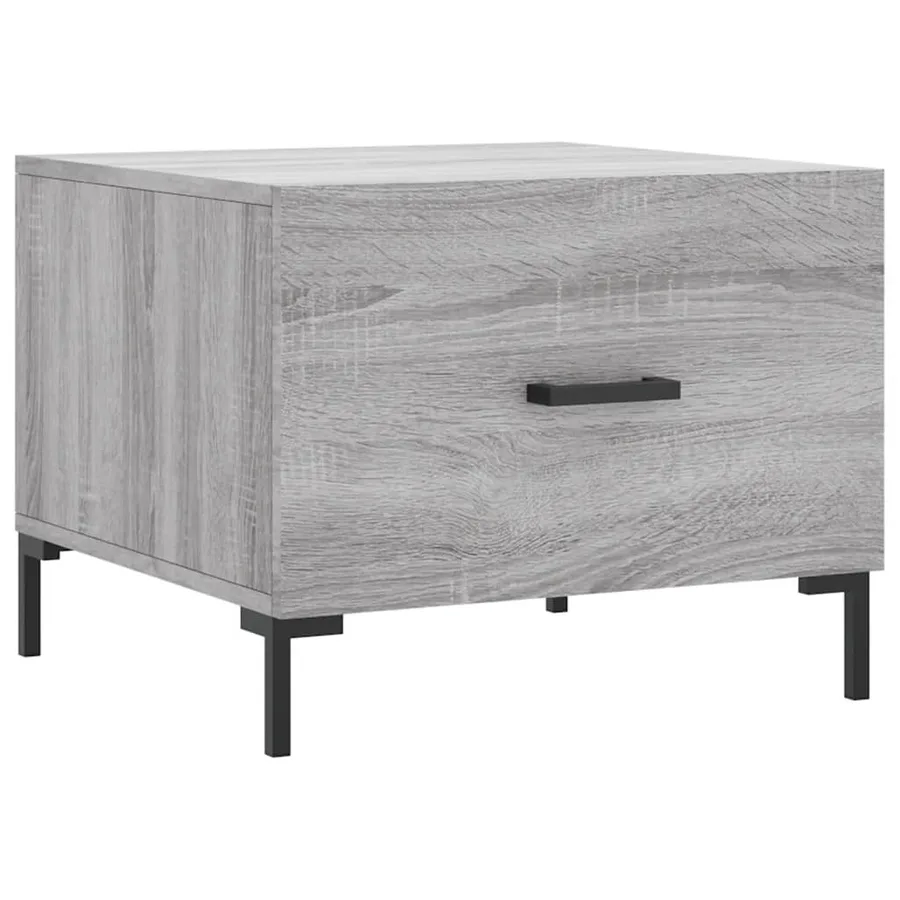 Table basse Sonoma gris 50x50x40 cm Bois d'ingénierie - 2
