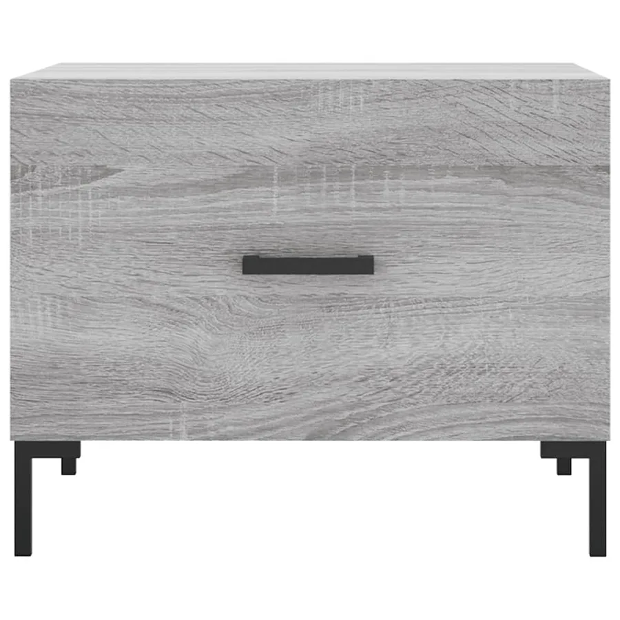 Table basse Sonoma gris 50x50x40 cm Bois d'ingénierie - 5