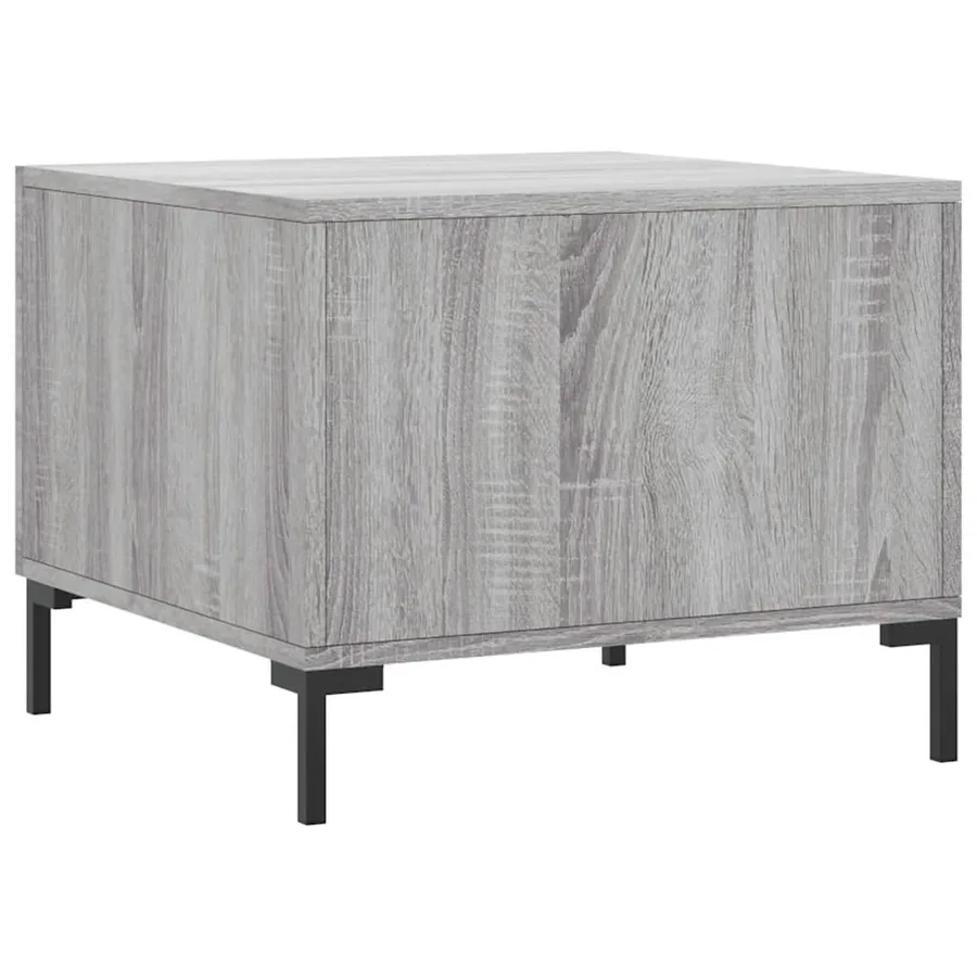Table basse Sonoma gris 50x50x40 cm Bois d'ingénierie - 8