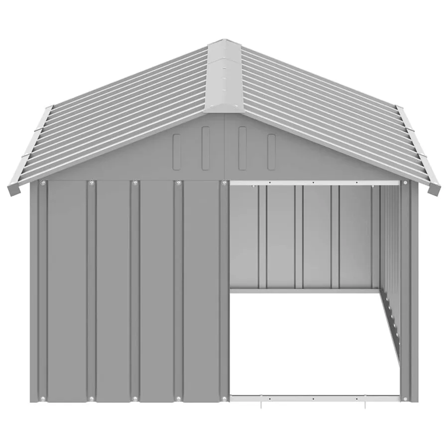 Niche pour chien Gris 116,5x153x81,5 cm Acier galvanisé - 5