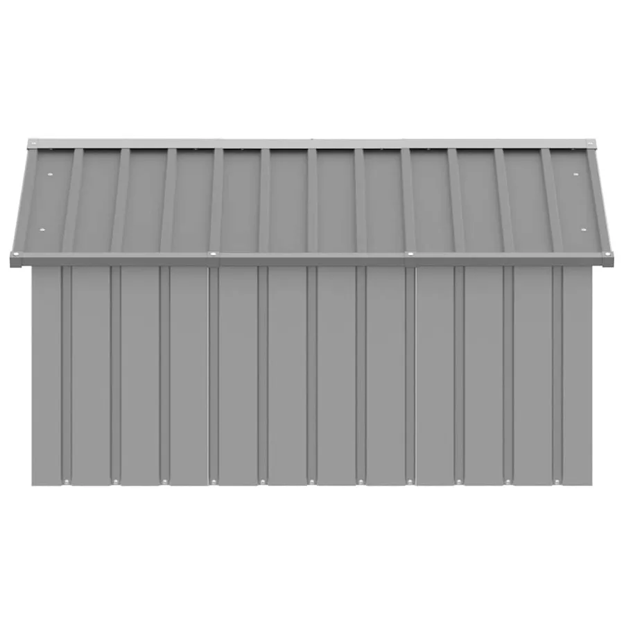 Niche pour chien Gris 116,5x153x81,5 cm Acier galvanisé - 6