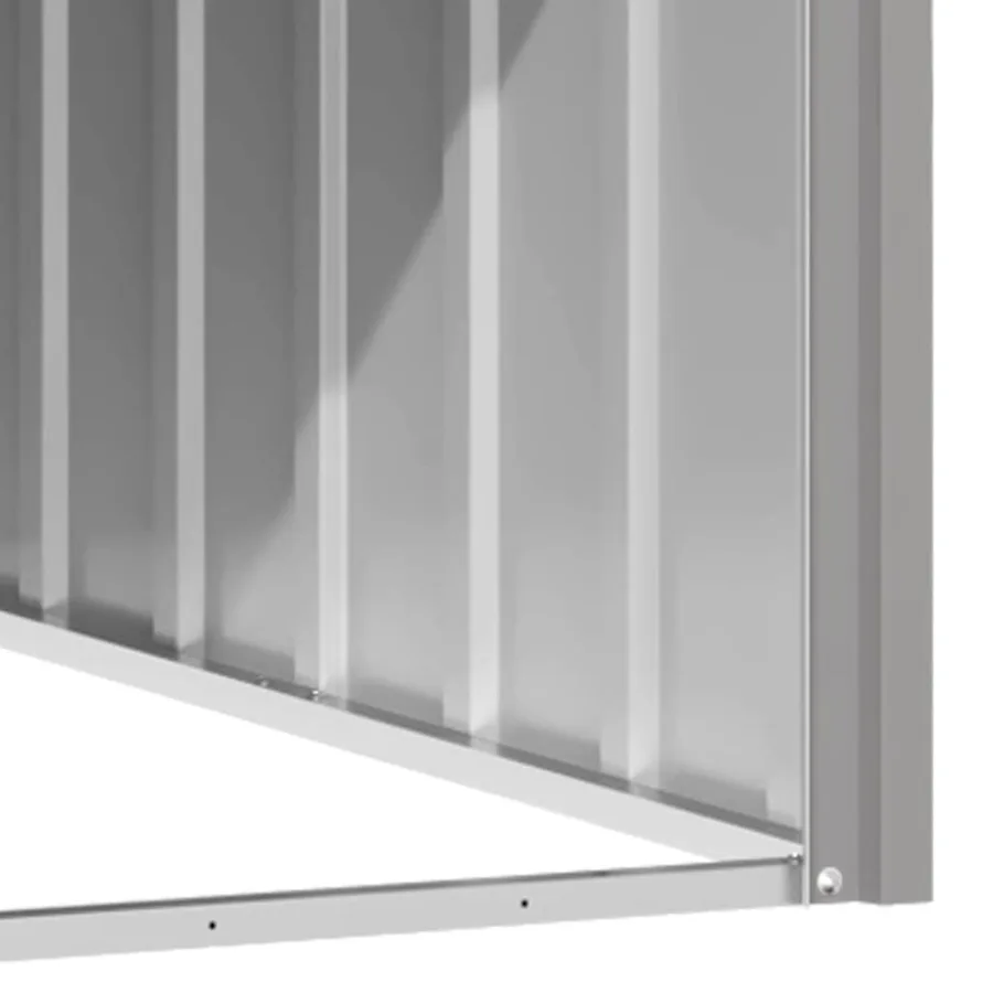 Niche pour chien Gris 116,5x153x81,5 cm Acier galvanisé - 8