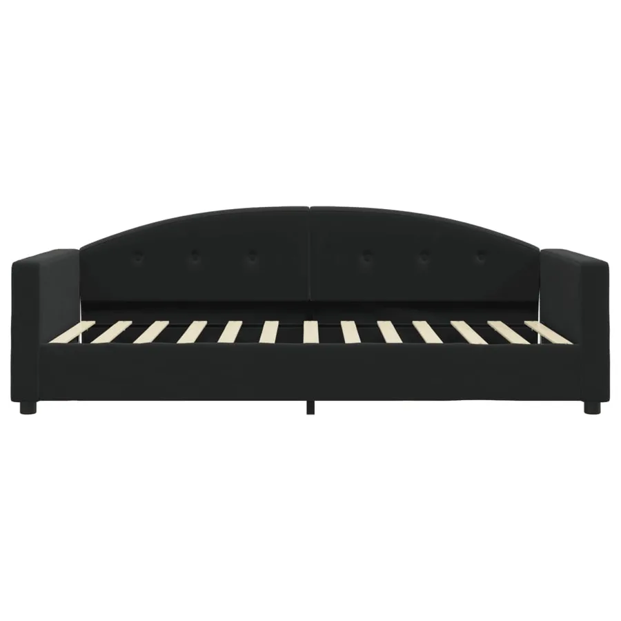 Lit de repos sans matelas noir 90x190 cm velours - 3