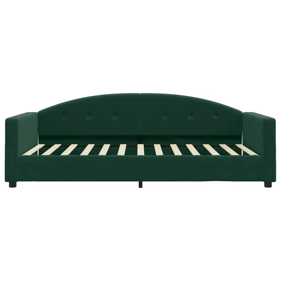 Lit de repos sans matelas vert foncé 100x200 cm velours - 3