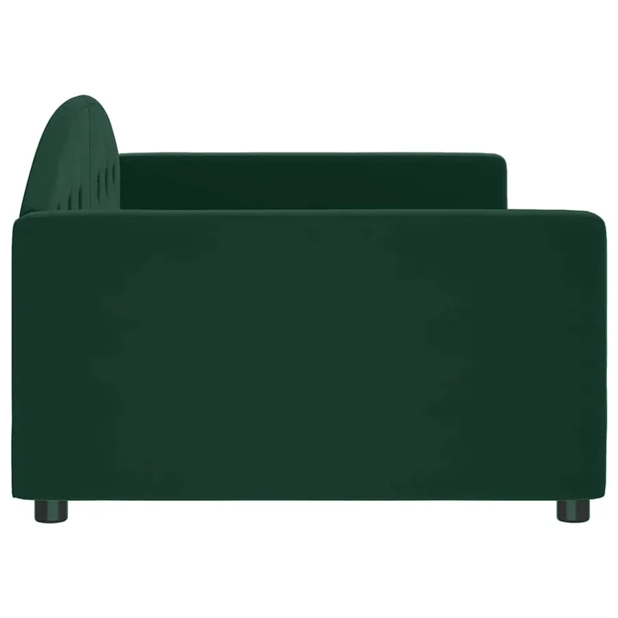 Lit de repos sans matelas vert foncé 100x200 cm velours - 4