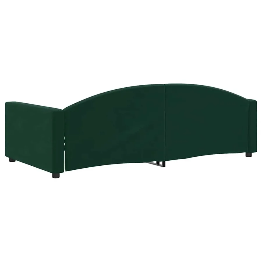 Lit de repos sans matelas vert foncé 100x200 cm velours - 5