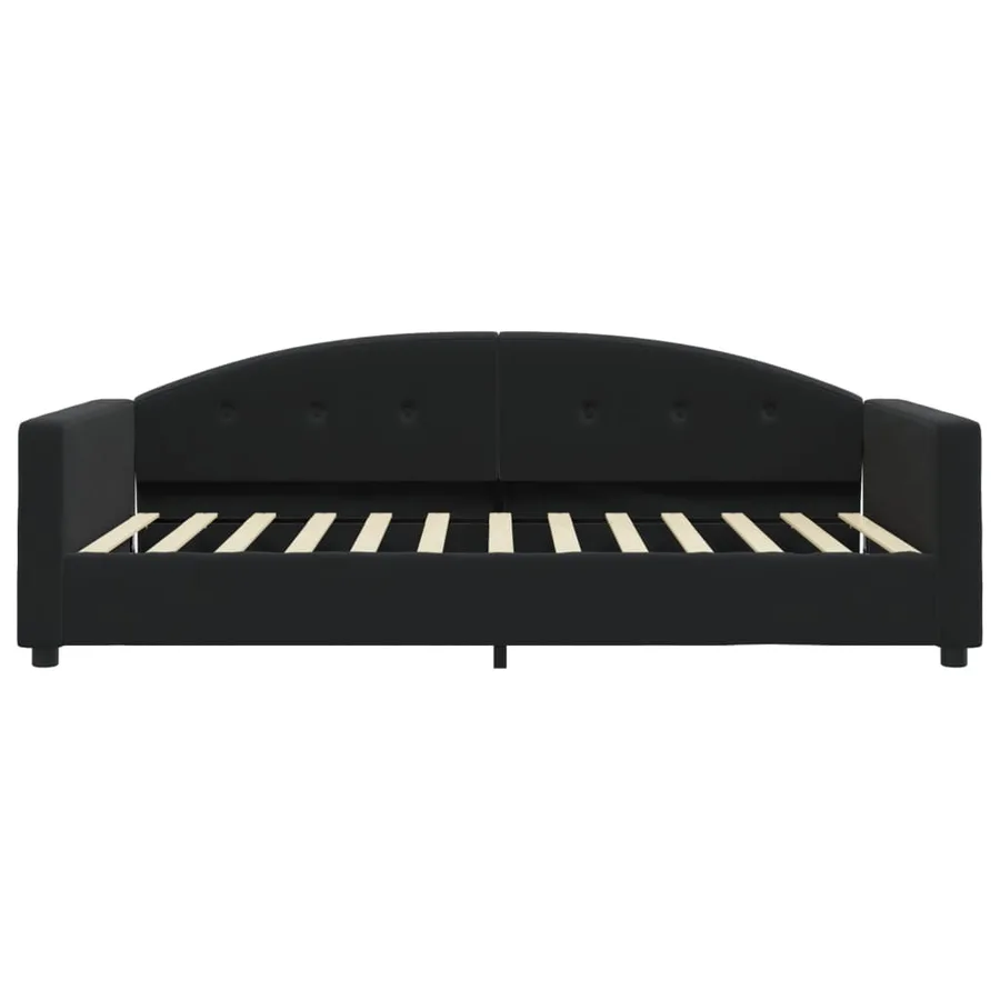 Lit de repos sans matelas noir 100x200 cm velours - 3