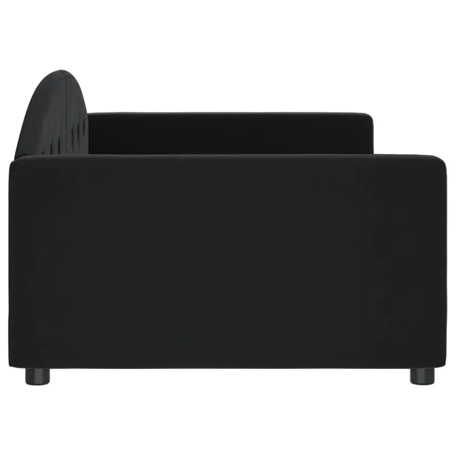 Lit de repos sans matelas noir 100x200 cm velours - 4