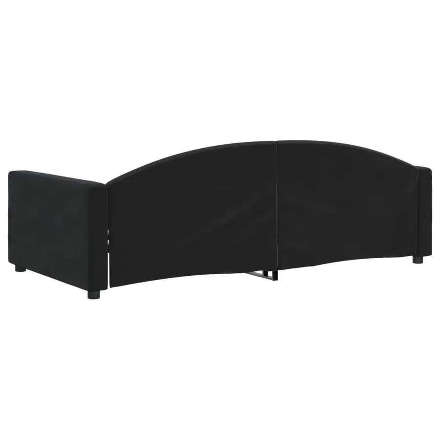 Lit de repos sans matelas noir 100x200 cm velours - 5