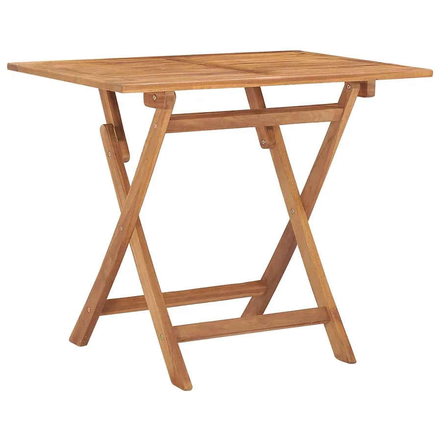 Ensemble à manger d'extérieur pliable 5 pcs Bois solide de teck - 3
