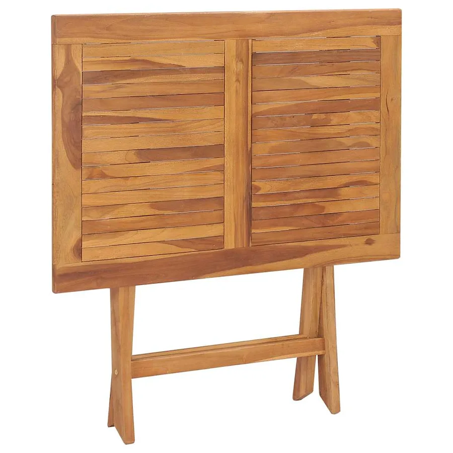 Ensemble à manger d'extérieur pliable 5 pcs Bois solide de teck - 5