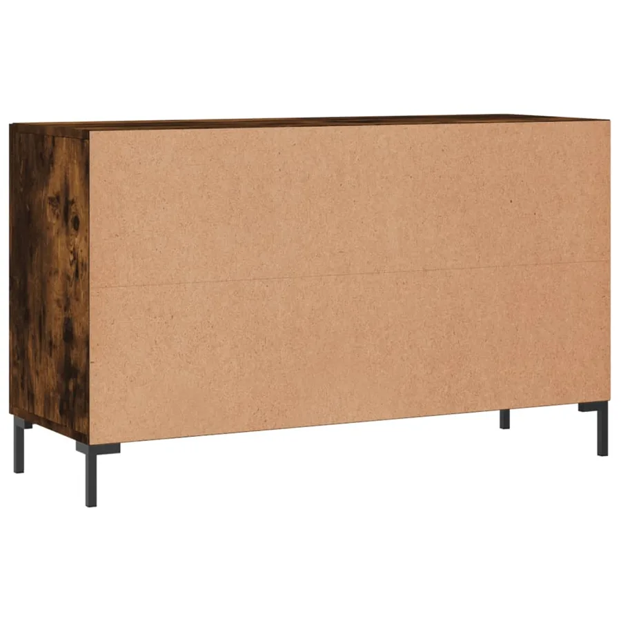 Buffet chêne fumé 100x36x60 cm bois d'ingénierie - 8