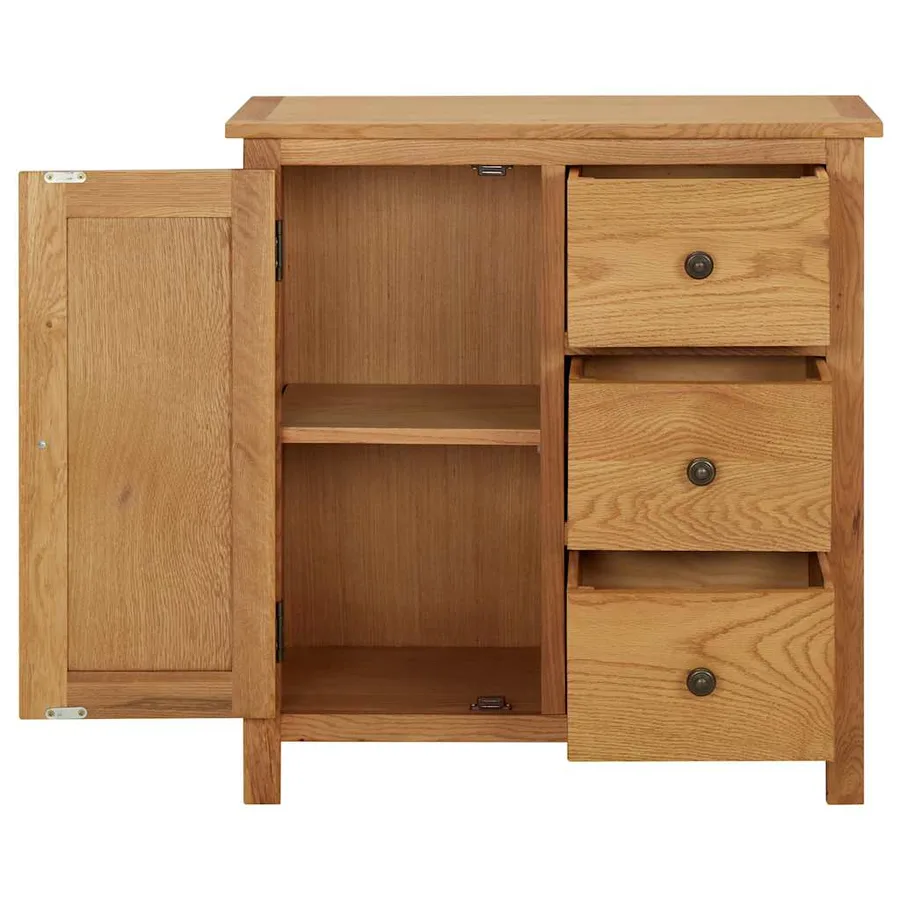 Placard 70x35x75 cm Bois de chêne massif - 3