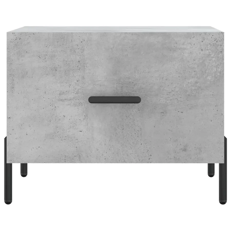 Table basse gris béton 50x50x40 cm bois d'ingénierie - 5