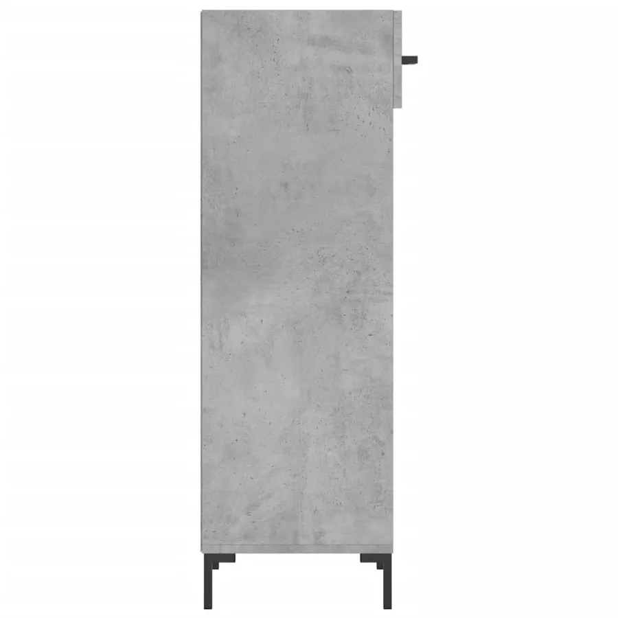 Armoire à chaussures gris béton 30x35x105 cm bois d'ingénierie - 7