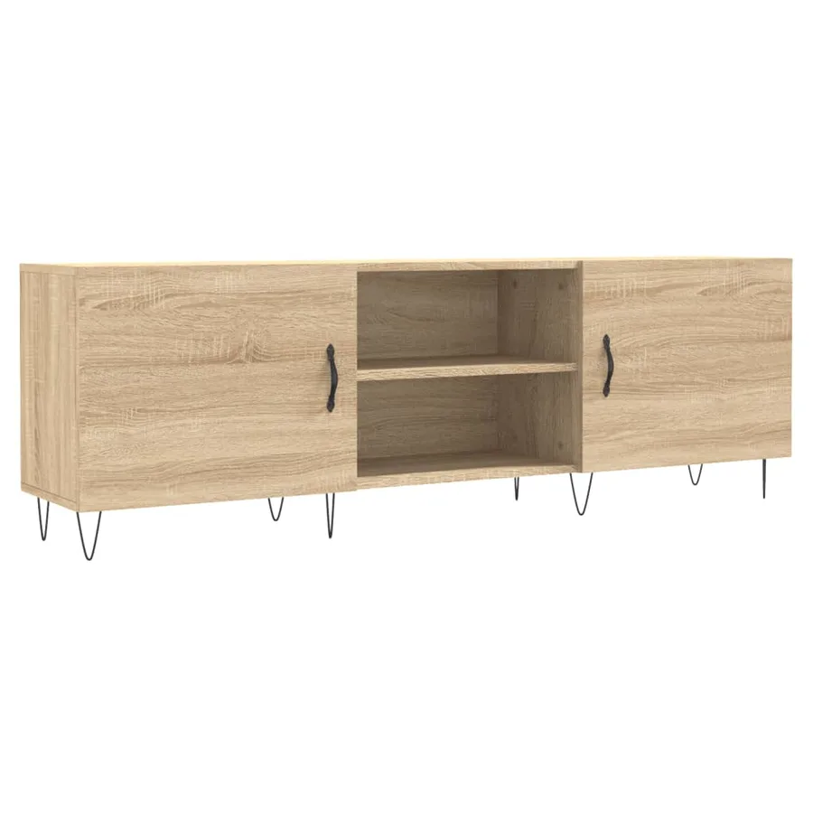 Meuble TV chêne sonoma 150x30x50 cm bois d'ingénierie - 2