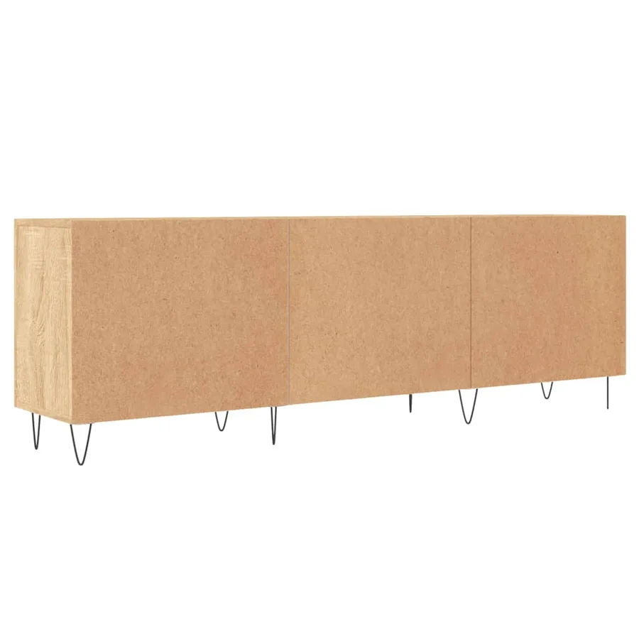 Meuble TV chêne sonoma 150x30x50 cm bois d'ingénierie - 8