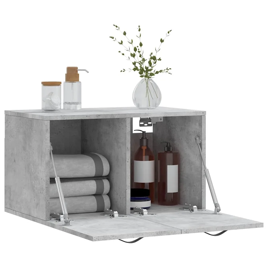 Armoire murale Gris béton 60x36,5x35 cm Bois d'ingénierie - 10