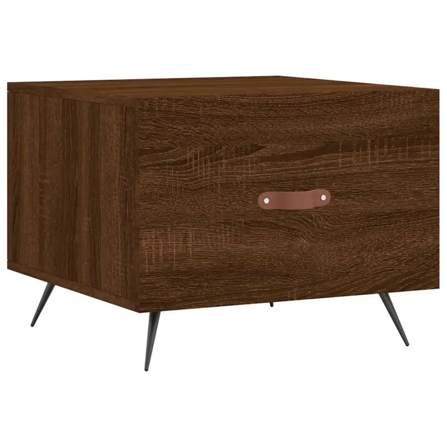 Tables basses 2 pcs chêne marron 50x50x40 cm bois d'ingénierie - 5