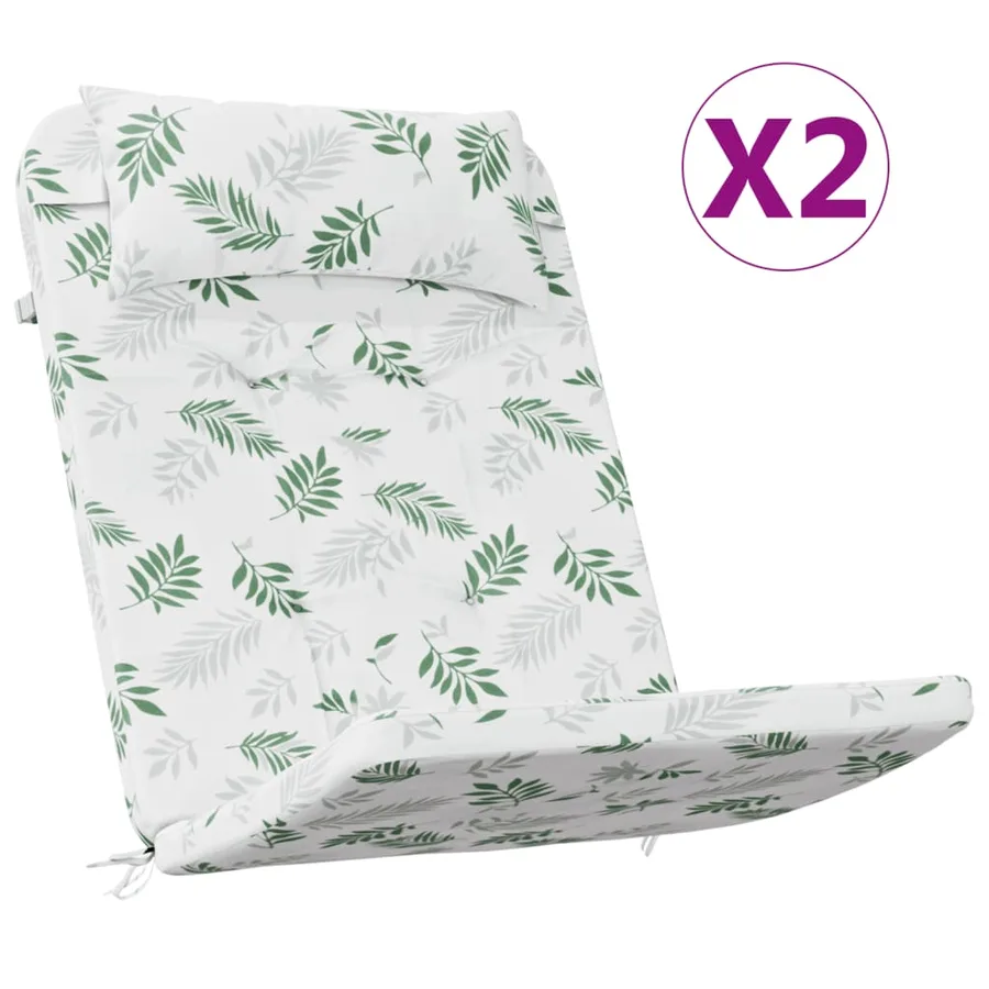 Coussins de chaise adirondack lot de 2 modèle de feuille - 2