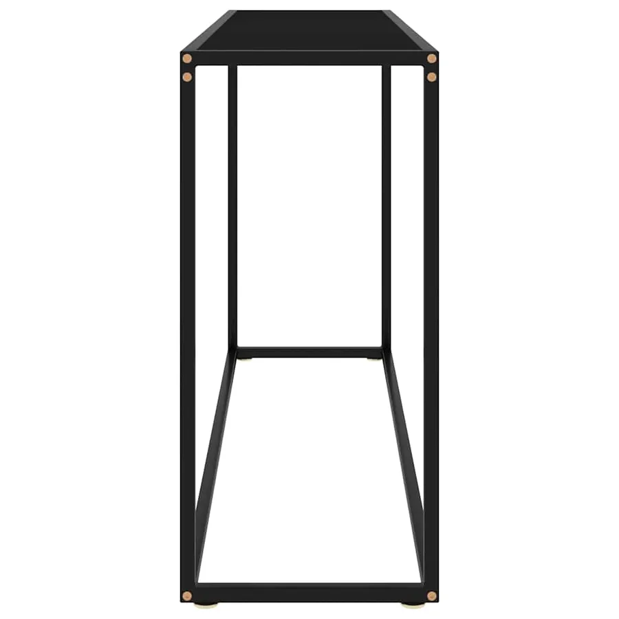 Table console Noir 120x35x75 cm Verre trempé - 3