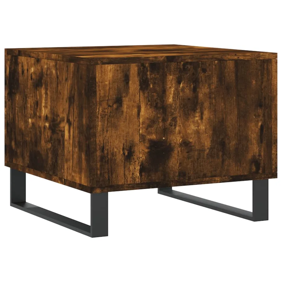 Tables basses 2 pcs chêne fumé 50x50x40 cm bois d'ingénierie - 9