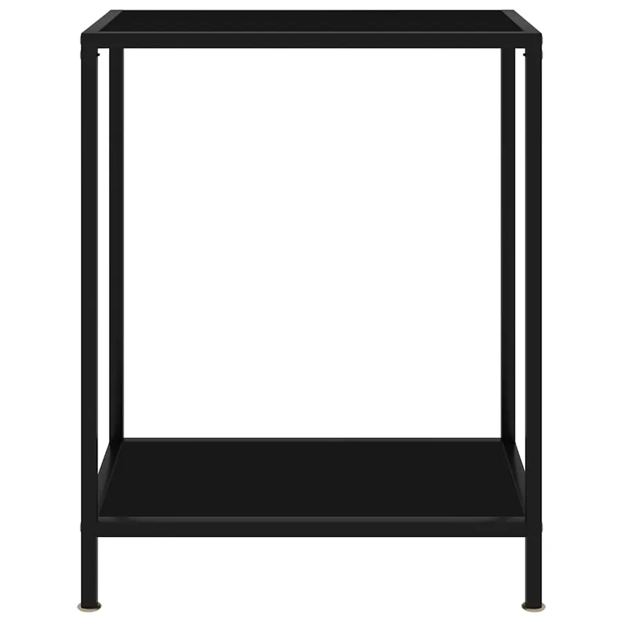 Table console Noir 60x35x75 cm Verre trempé - 2