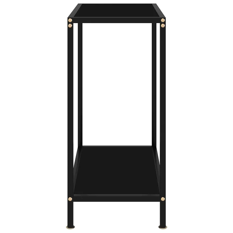 Table console Noir 60x35x75 cm Verre trempé - 3