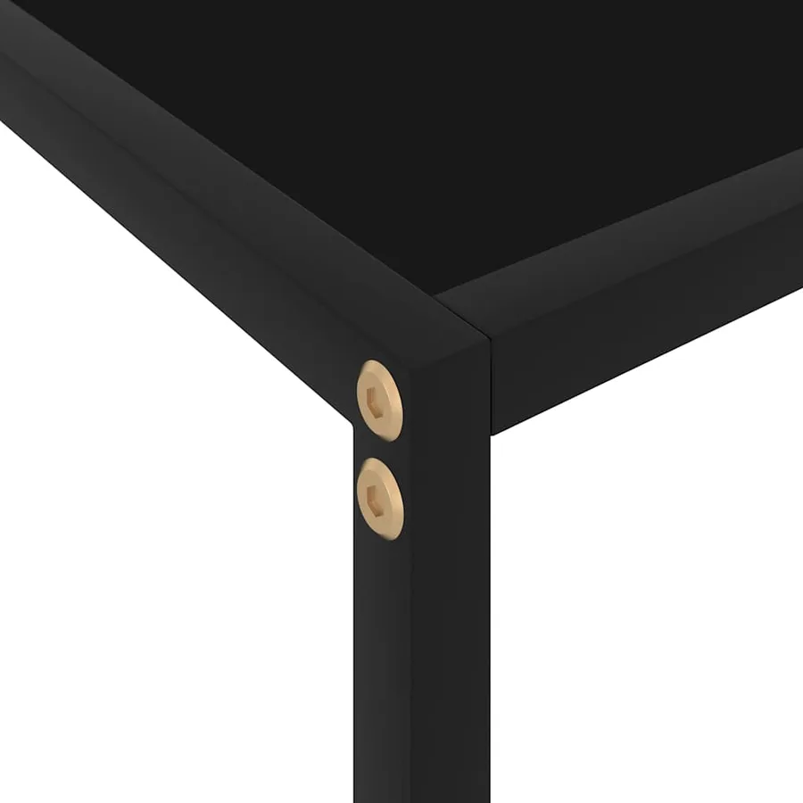 Table console Noir 60x35x75 cm Verre trempé - 5