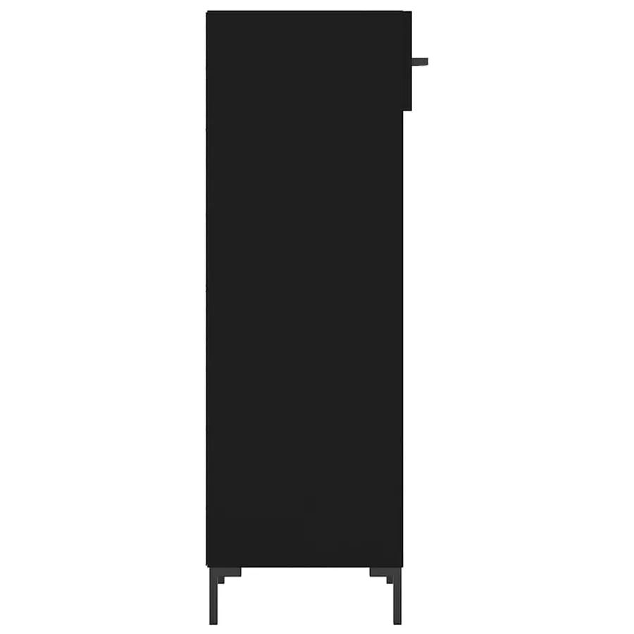 Armoire à chaussures noir 30x35x105 cm bois d'ingénierie - 7