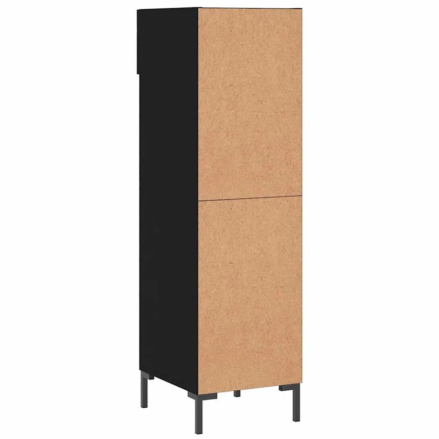 Armoire à chaussures noir 30x35x105 cm bois d'ingénierie - 8