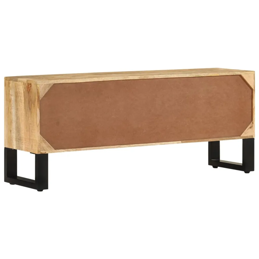 Meuble TV 110x30x45 cm Bois de manguier brut - 3
