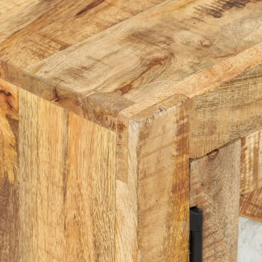 Meuble TV 110x30x45 cm Bois de manguier brut - 7