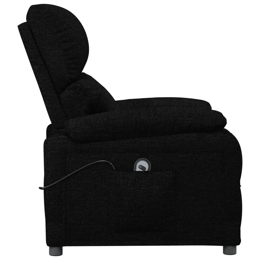 Fauteuil inclinable électrique Noir Tissu - 5