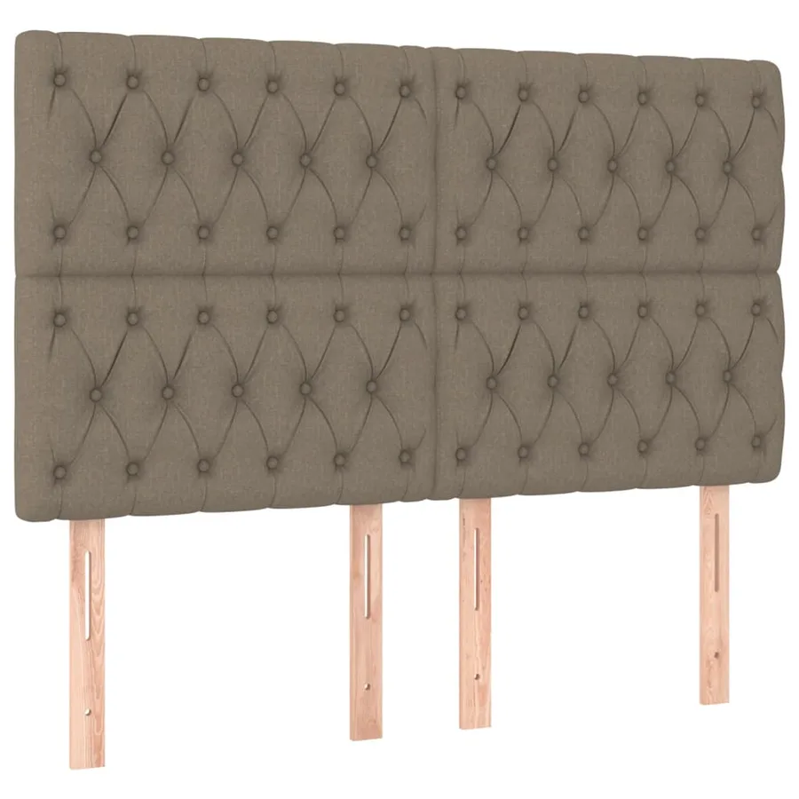 Sommier à lattes de lit et matelas et LED Taupe 160x200cm Tissu - 7