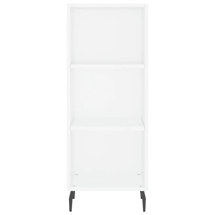 Buffet haut Blanc 34,5x34x180 cm Bois d'ingénierie - 8