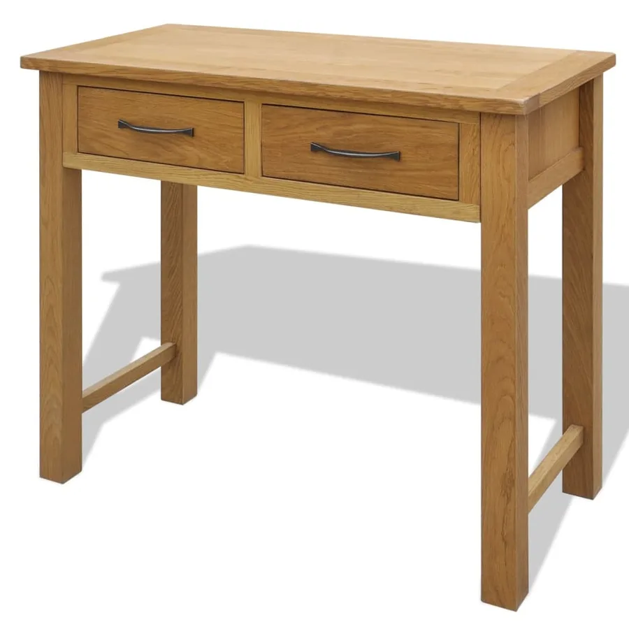 Coiffeuse avec tabouret Bois de chêne massif - 2