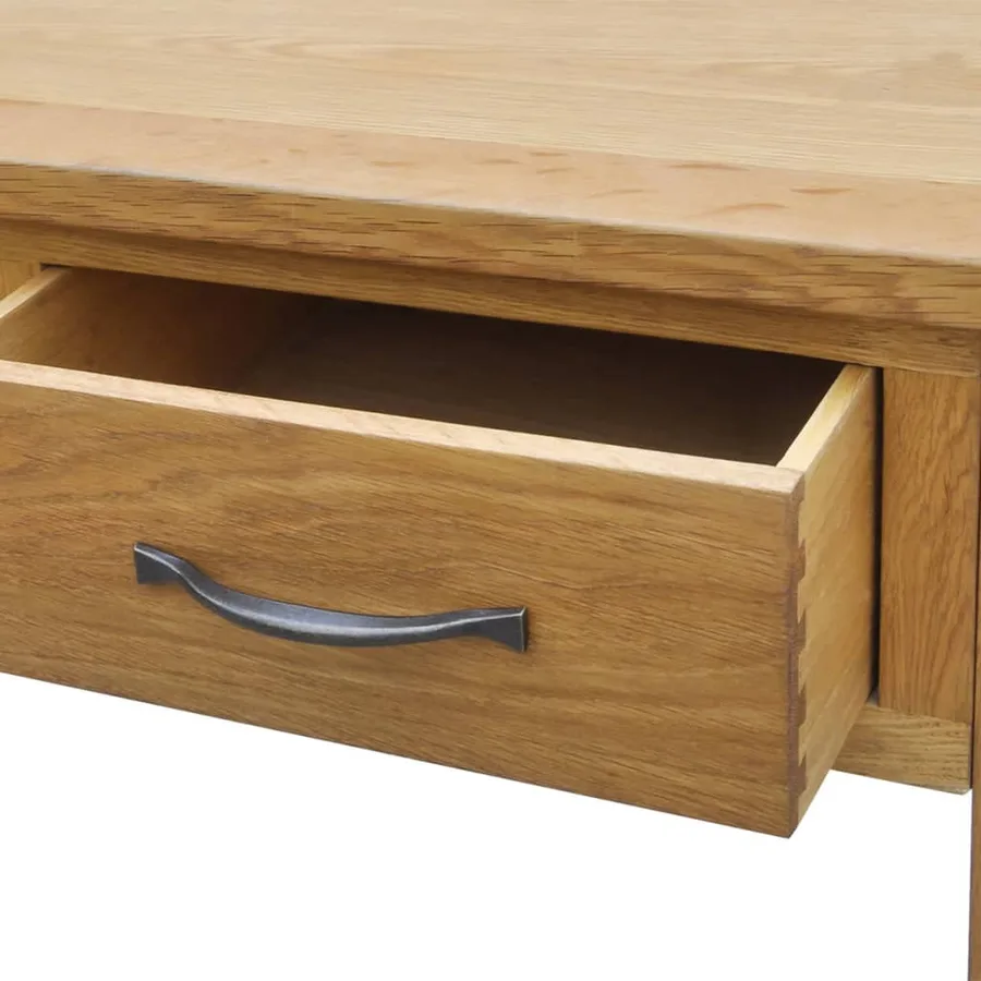 Coiffeuse avec tabouret Bois de chêne massif - 5