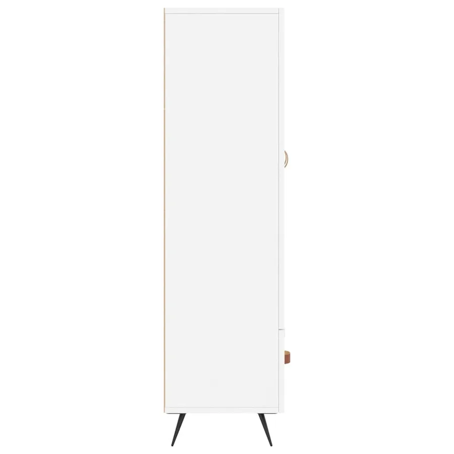 Buffet haut blanc 69,5x31x115 cm bois d'ingénierie - 7