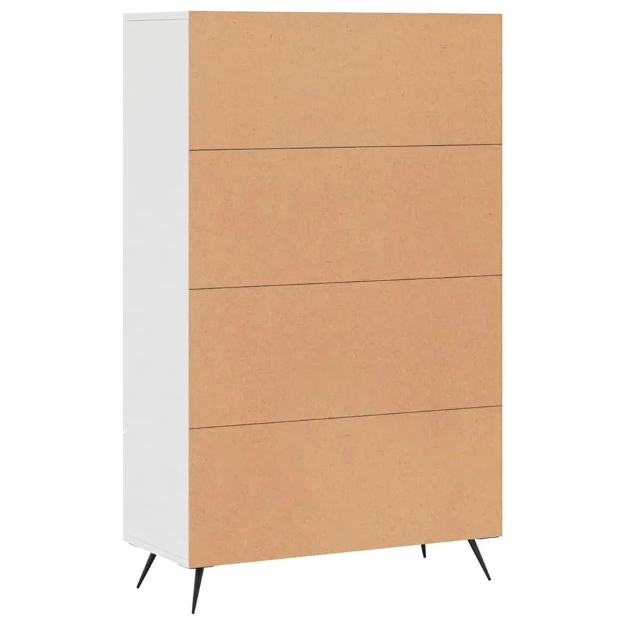 Buffet haut blanc 69,5x31x115 cm bois d'ingénierie - 8