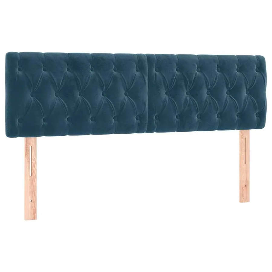 Sommier à lattes de lit avec matelas LED Bleu foncé 140x190 cm - 7