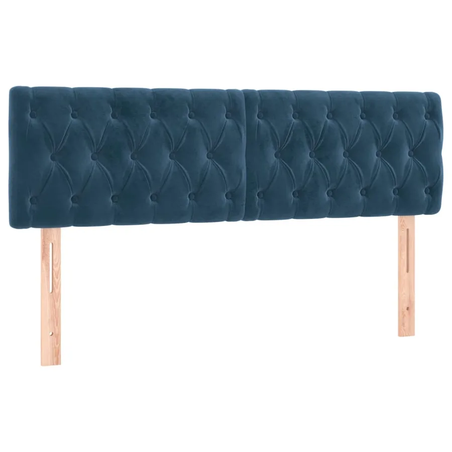 Sommier à lattes de lit et matelas Bleu foncé 140x190cm Velours - 6