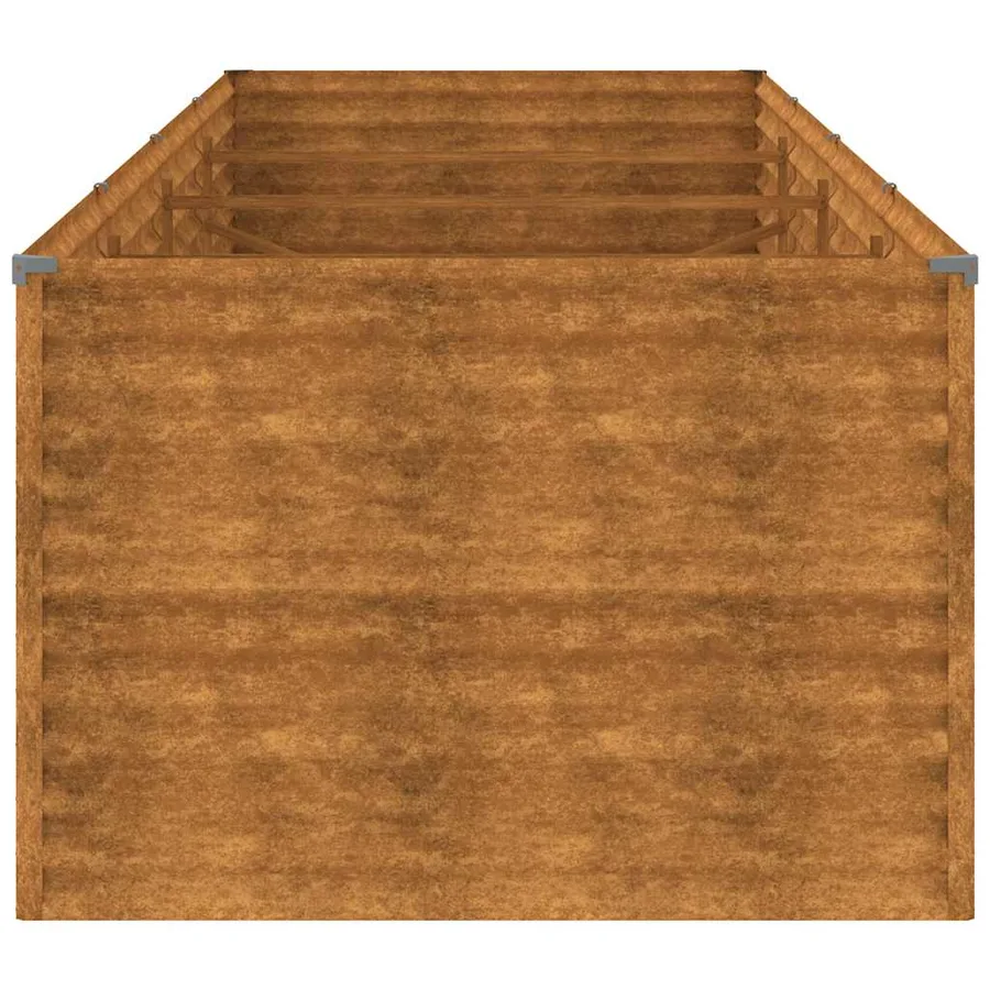 Lit surélevé de jardin 386x100x69 cm acier corten - 5