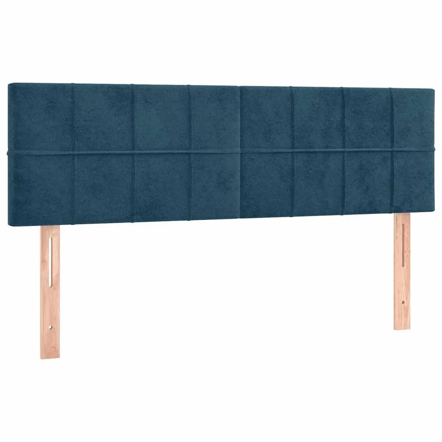 Sommier à lattes de lit et matelas Bleu foncé 140x190cm Velours - 6