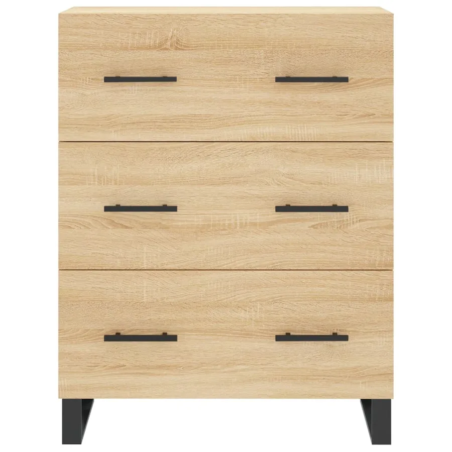 Buffet haut Chêne sonoma 69,5x34x180 cm Bois d'ingénierie - 8