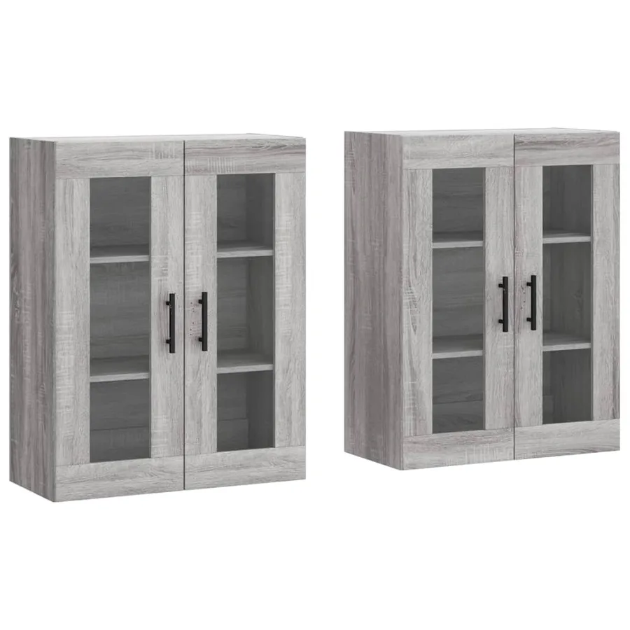 Armoires murales 2 pcs sonoma gris bois d'ingénierie - 2