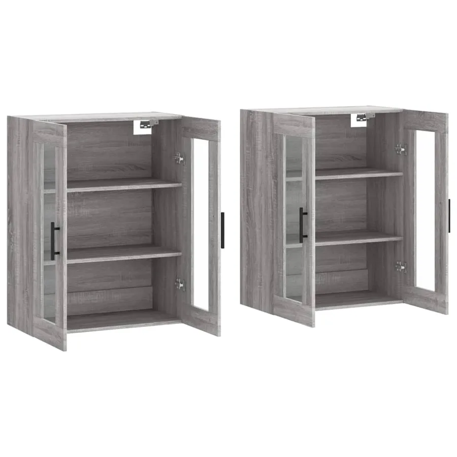 Armoires murales 2 pcs sonoma gris bois d'ingénierie - 4